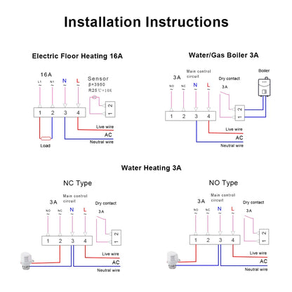 WiFi Smart Thermostat suitable for Google Home, Alexa