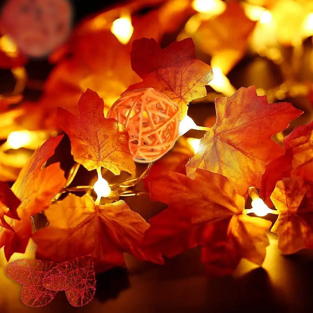 Artificial Maple Leaves LED Light String