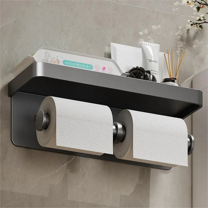 Bathroom Paper Holder &amp; Shelf